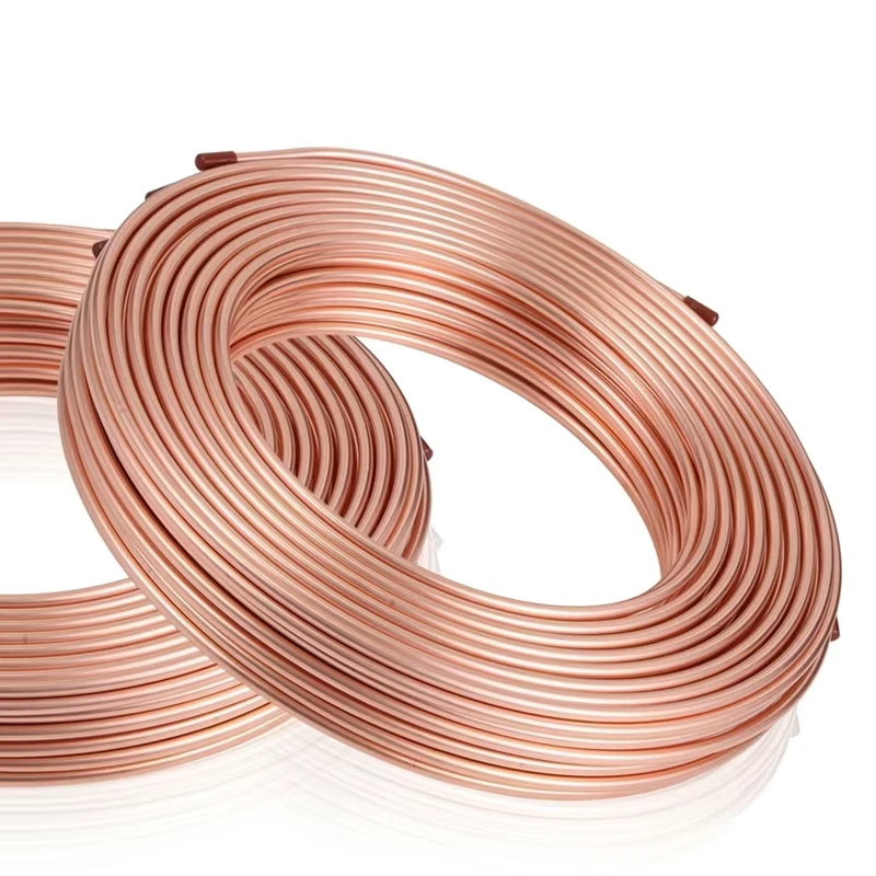 1 4 3 8 1 2 Inch Copper Coil Pipe C11000 Grade Pancake Straight Copper Tube for Air Conditioner Soft Copper Tube C10100
