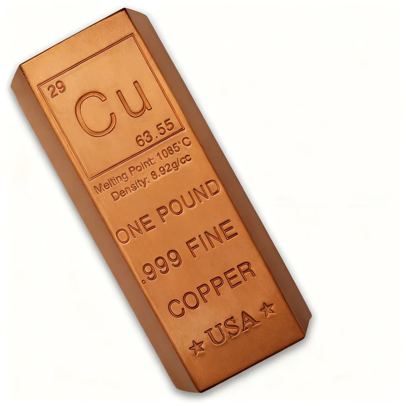 1 Pound 999 Fine Copper Bar Copper Sheet Investment and Collection Metal Crafts & Collectibles