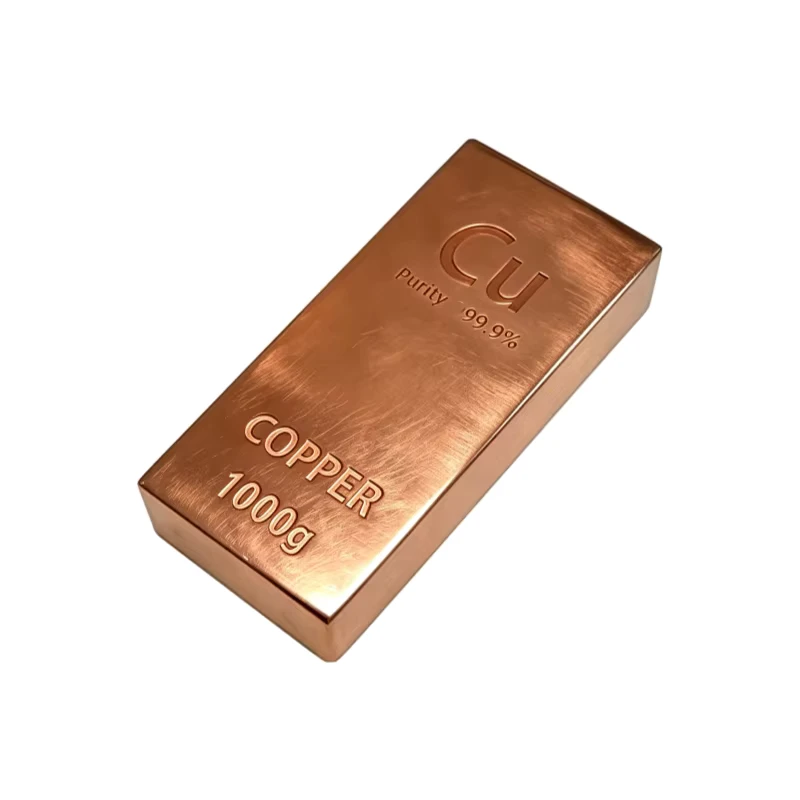 1000G 99.9% Pure Copper Bullion Bar Solid Copper Ingot 1KG 999 Fine Copper
