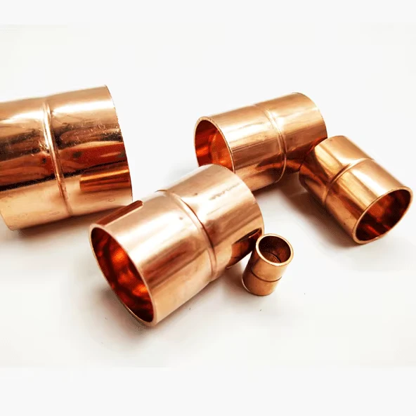 100CP Forged Copper Welding Straight Coupling Plumbing Pipe Fittings Refrigerator Heat Excharge Materials