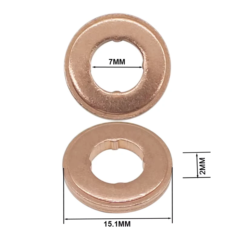 15x7x2MM Copper Washer Diesel Fuel Injector Repair Kit Copper Washer F00RJ01086 Copper Gasket BBD 006