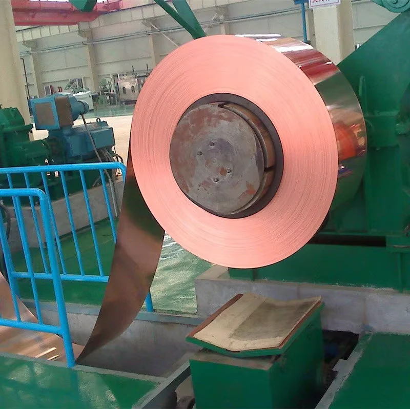 99.9% Pure Copper Strips Bright Bronze Red Decorative Coil Various Interior Design Grades T2 Copper Foliage C10100 Welding
