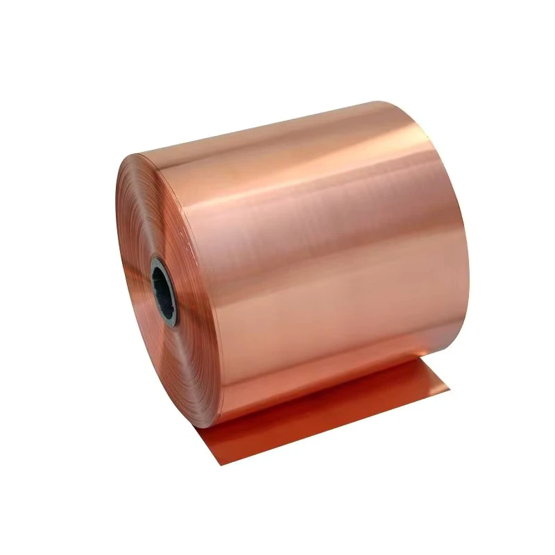 99.9% Pure Red Copper Foil Copper Strips Coil Non Alloy Factory Customized Roll