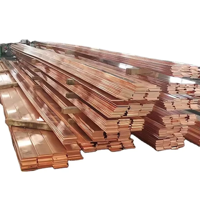 99.99% Pure Copper Flat Strips Bar C12200 C18980 C15715 Copper Flat Rod