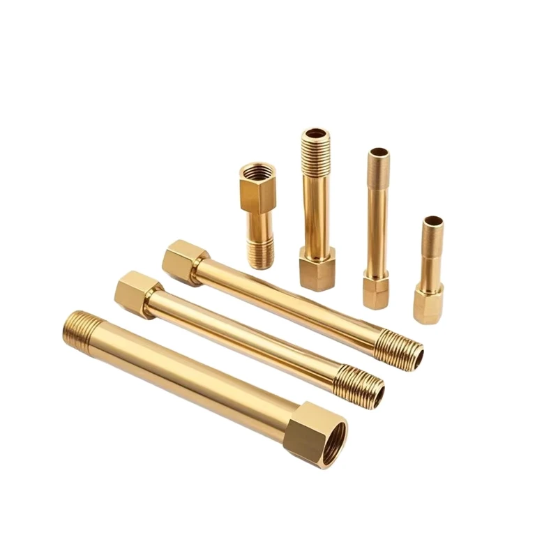 ACR Brass Hex Nipple For Refrigeration Systems Lead Free Durable Connector With SAE Thread For HVAC Chiller Piping