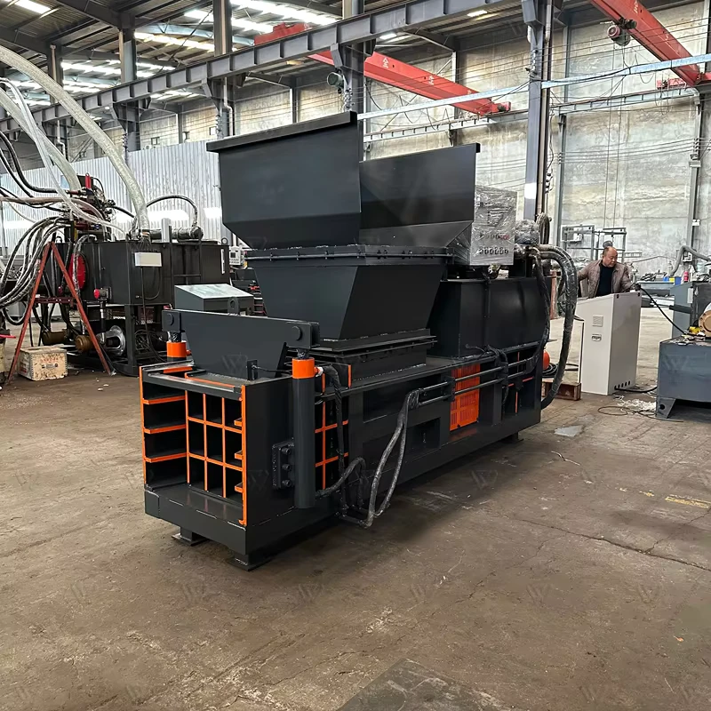 Automatic Metal Scrap Chips Baler Waste Aluminum Cans Baling Press Recycling Compactor