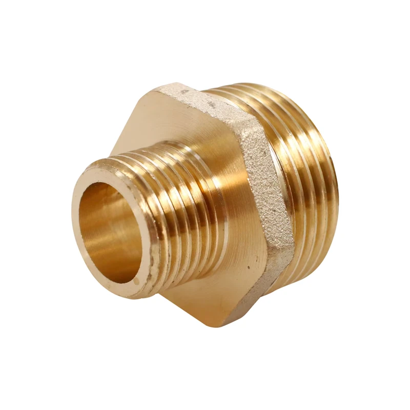 Brass Nipple Fitting Equal Reducing High Durability Plumbing Pneumatic Systems Universal Thread Size