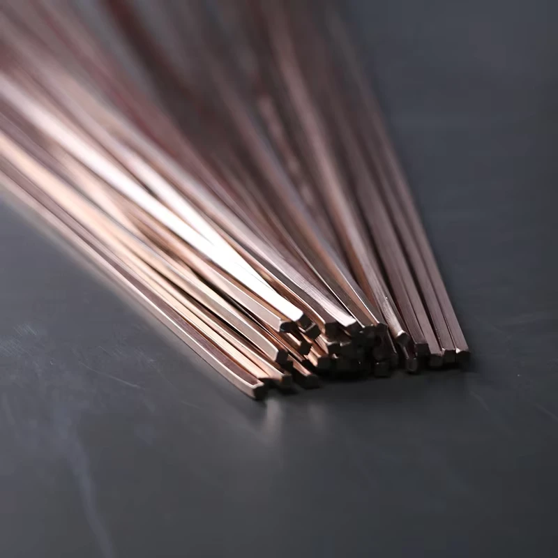 Copper Alloy Brazing Rods BCUP-2 ROHS ISO9001 Certified Customizable HVAC Air Conditioners Refrigerators Flame Welding