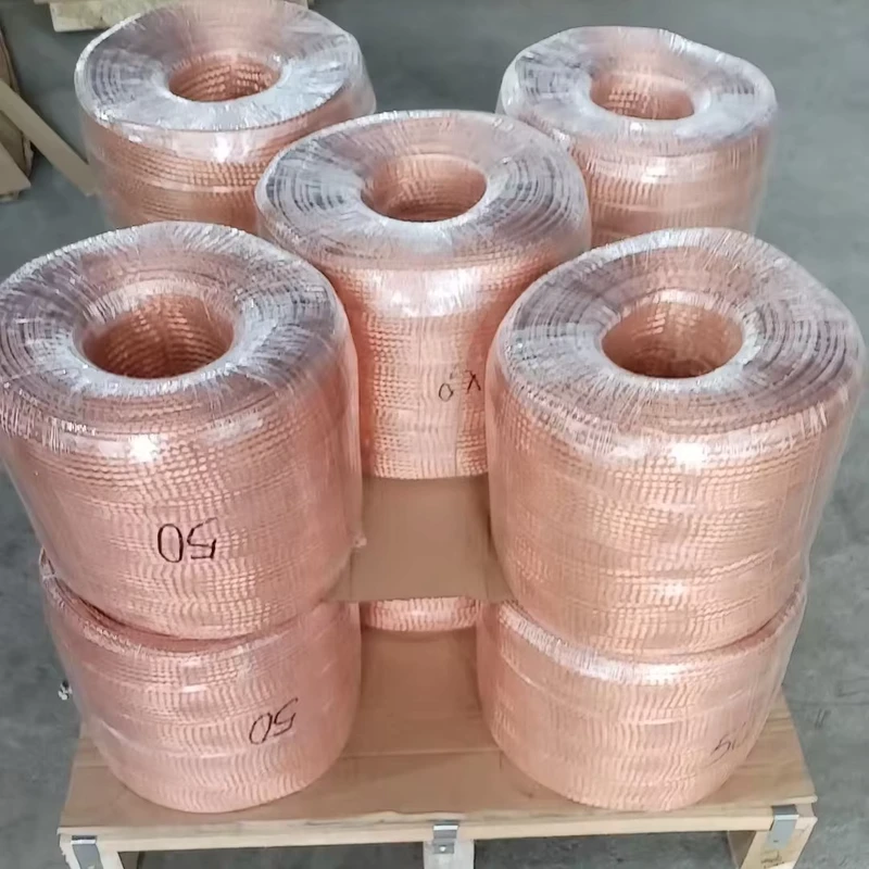 Copper Braided Grounding Wire Tinned Flexible Connection Flat Copper Wire 6 8 10 50 Square Spanning Conductive Tape Wire