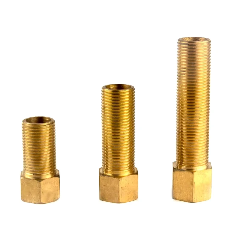 Copper M F 1 2″ BSP Male to Female Threaded 50mm 70mm 100mm Brass Coupler Adapter Brass Pipe Fitting