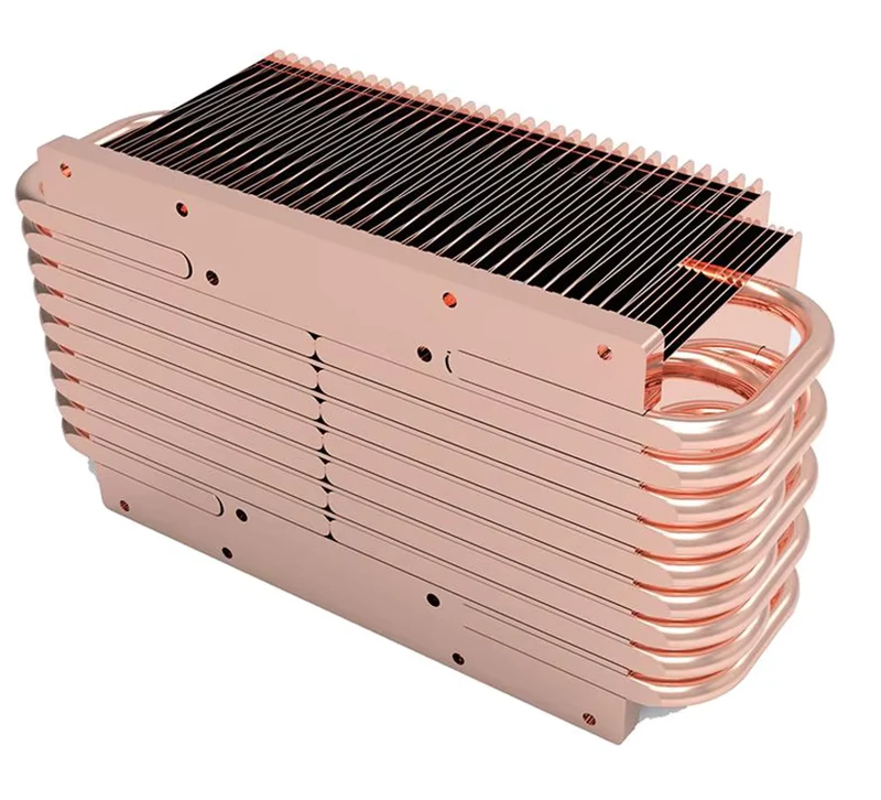 Copper Material Soldering Process Heat Sink with Heat Pipe for 800W 1000W LED Lighting Cooling System