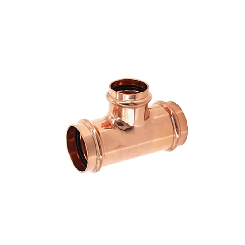 Copper Reducer Tee Pipe Fittings Forged High Pressure 35mm X 35mm X 15mm