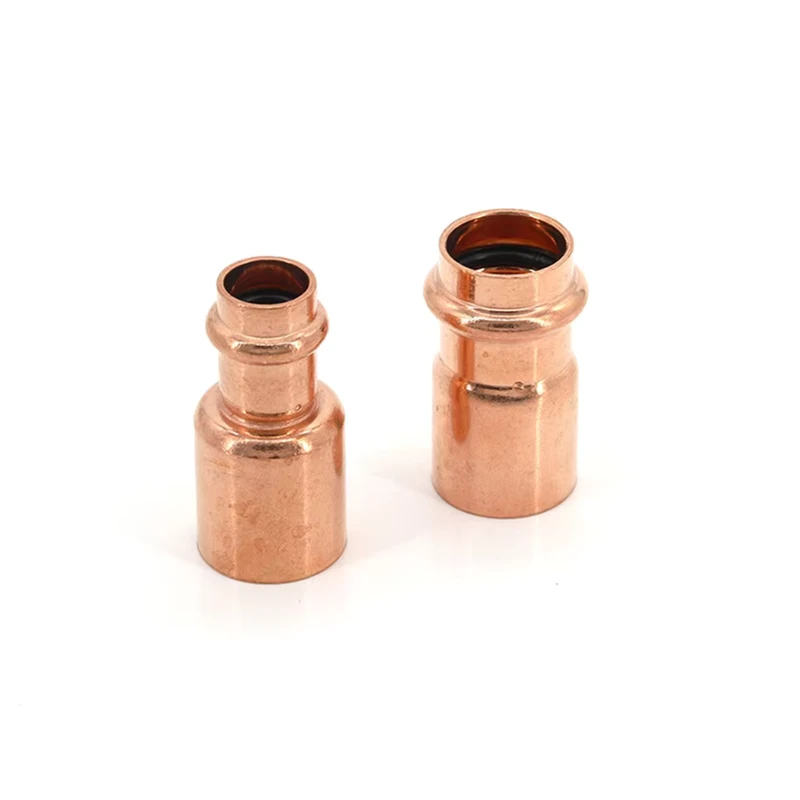 Copper Reducing Adapter for Copper Pipes Fitting Coupling High Pressure Smooth Surface Connector 28x15mm