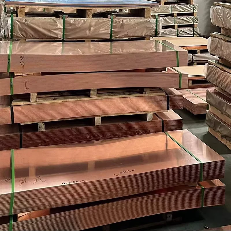 Copper Sheet C11000 99.9% Pure 0.5mm-20mm Thickness Metal Plate for Craft Stamping Electrical Conductivity