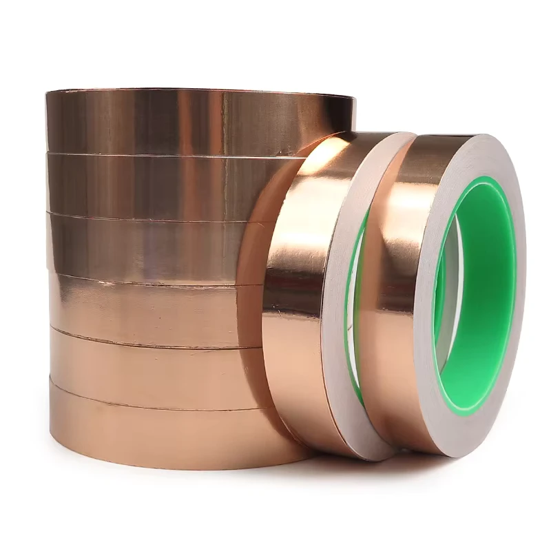 Copper Tape Snail Slug Electric Barrier Signal Electrostatic EMI Shielding Copper Foil Adhesive Tape for Stained Glass