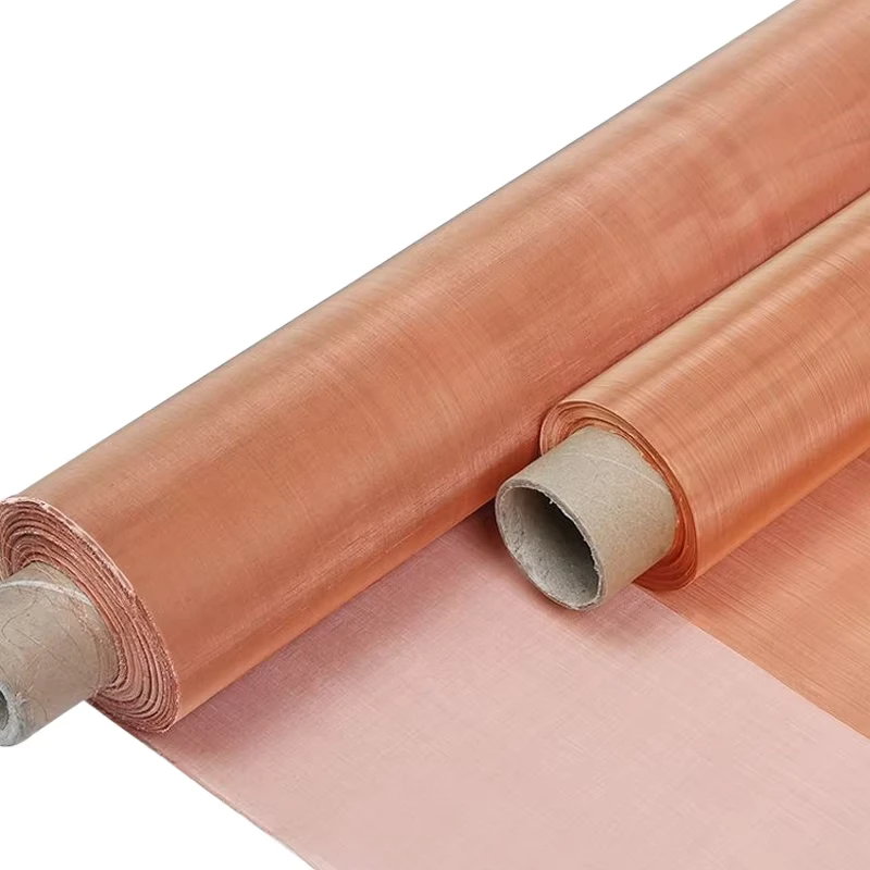 Copper Wire Mesh 99.99% Copper Plain Twill Woven 150 200 300 Mesh Red Copper Wire Mesh