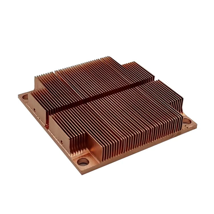 Custom Copper Micro Skiving Fin Heatsink 240mm Heat Sink Skiving Machine Parts Copper Heatsink Manufacturer Thermal Solution