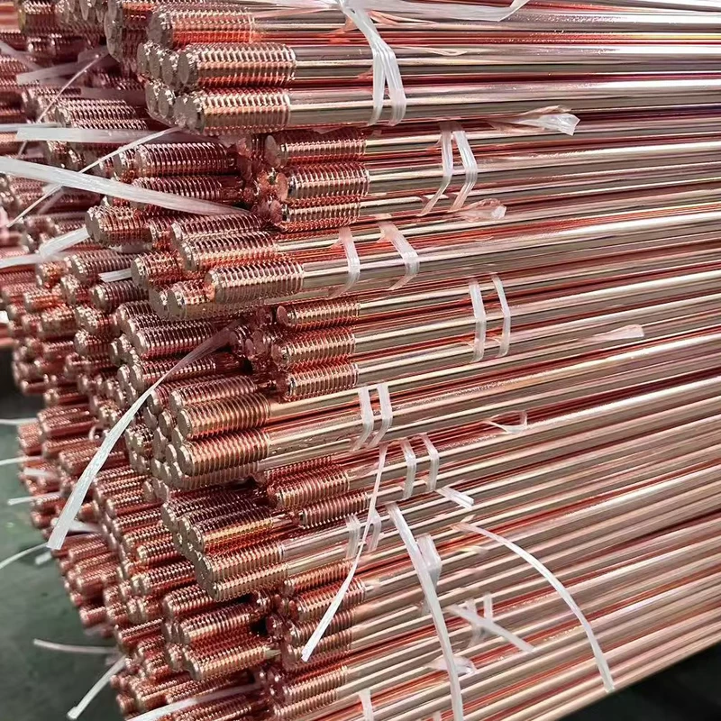 Custom Diameter Electrical Copper Grounding Rod Electrode High Quality Custom Length Copper Clad Steel Earth Rod