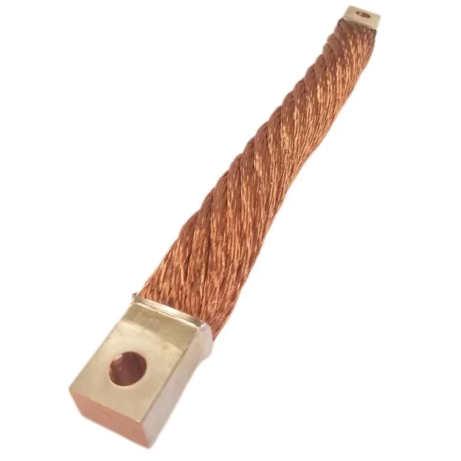 Custom Flexible Braid Wire Laminated Copper Shunt Braided Copper Conductor