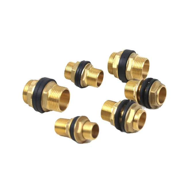Custom Two Male Thread Water Tower Joint Hose Tank Adapter Accessories Nipple Pipe Connector Fitting Copper Union Plumbing Brass