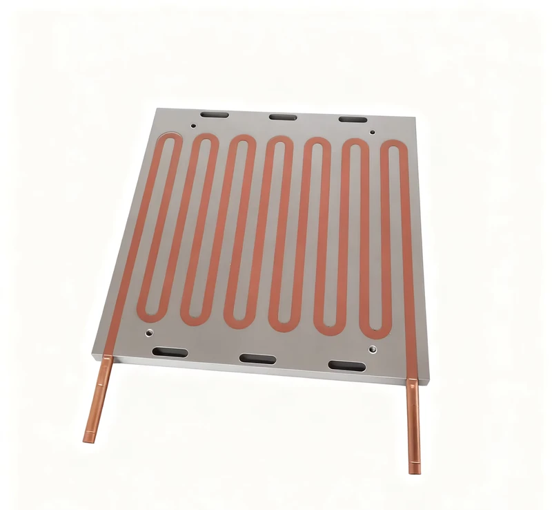 Customized Water cooled Heat Sink IGBT Aluminum Plate with Copper Tube Processing