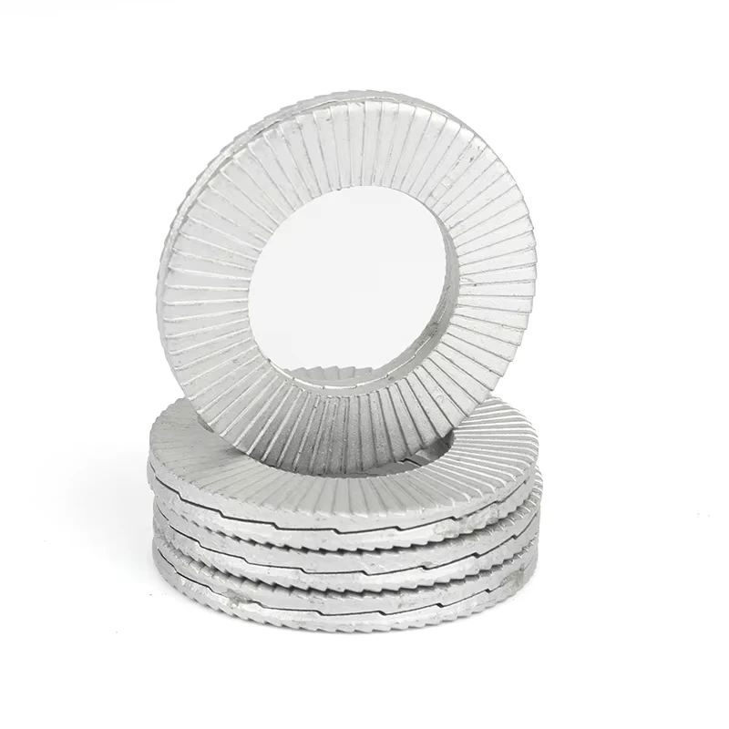DIN 25201 Carbon Steel Dacromet Wedge Lock Washer Double Layer Self locking Washer