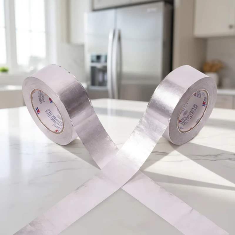 Die Cut Heavy Duty HVAC Aluminum Foil Tape With Liner High Temperature Resistant Custom Die Cut Solutions For Air Duct Sealing