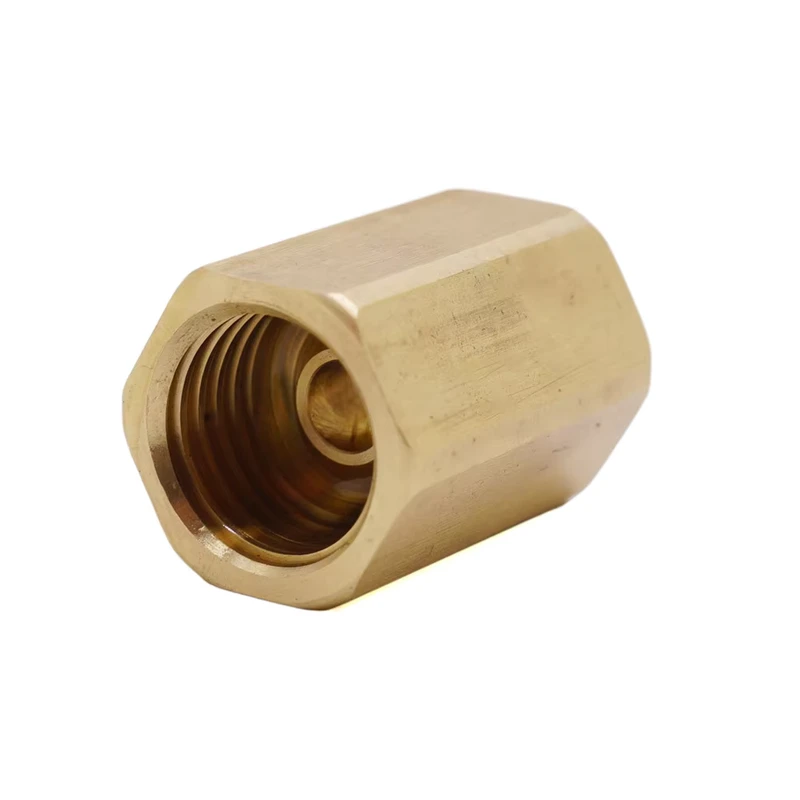 Dongguan Factory Customized Fastener Brass Nut Hex Brass Thread Insert Nut with CNC Machine Services Inner Hollow Threads