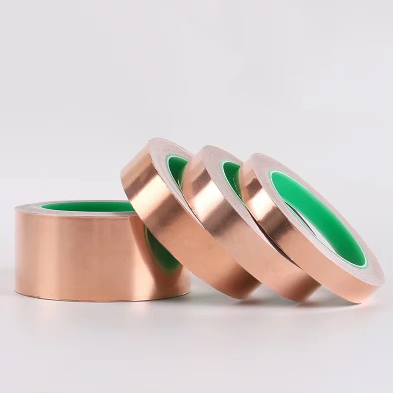 Factory Direct Selling Copper Foil Tape High Temperature Thermal Conductivity Copper Tape Adhesive Copper Foil Adhesive Tape