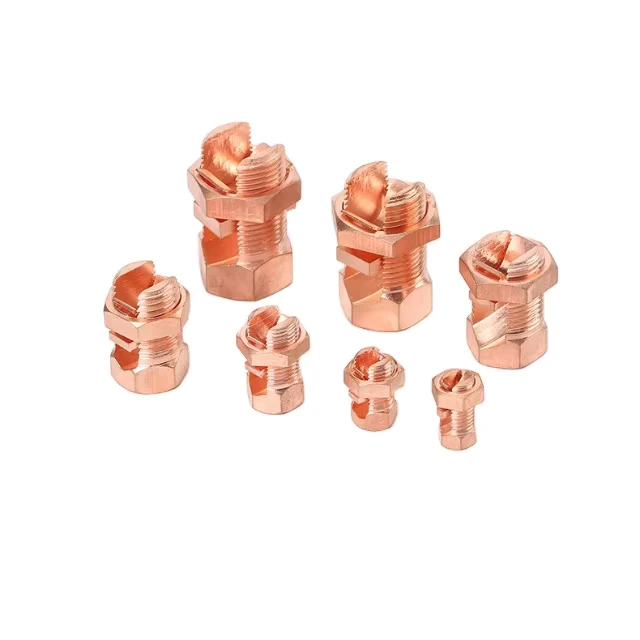 Factory Outlet SZY Industrial Copper Split Bolt M2 m48 TJ 10 150 Plain Black Passivated Polished