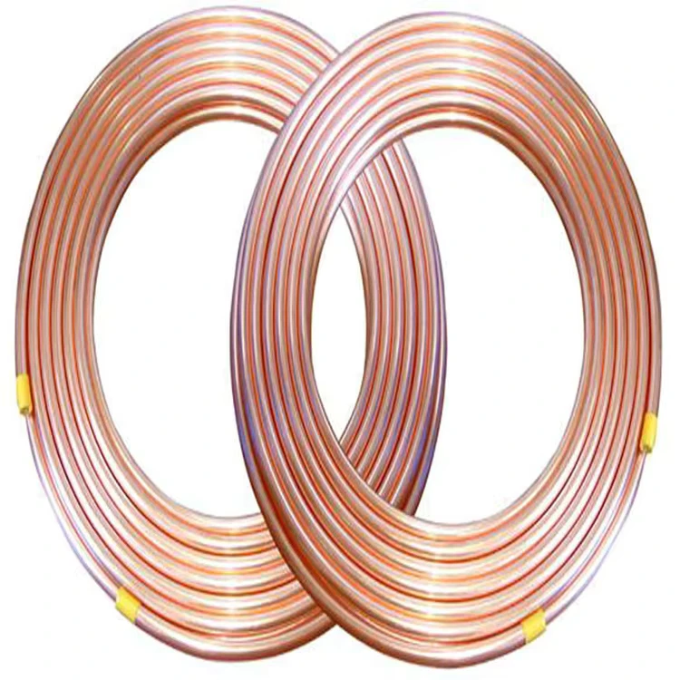 Factory Supply 1/4 Red Copper Tube 15m Length Air Conditioning Copper Pipe 3/8 1/4 in Coil