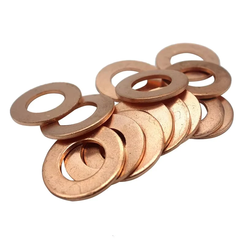 Flat Washer Types High Quality Din7603 Round Copper Flat Washers M4 M5 M6 M10 to M25 Large Brass USS Copper Washers