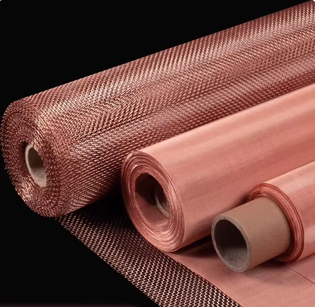From Large Manufacturers 80 200mesh Customizable Copper Woven Wire Mesh Faraday Cage copper Gauze Screen