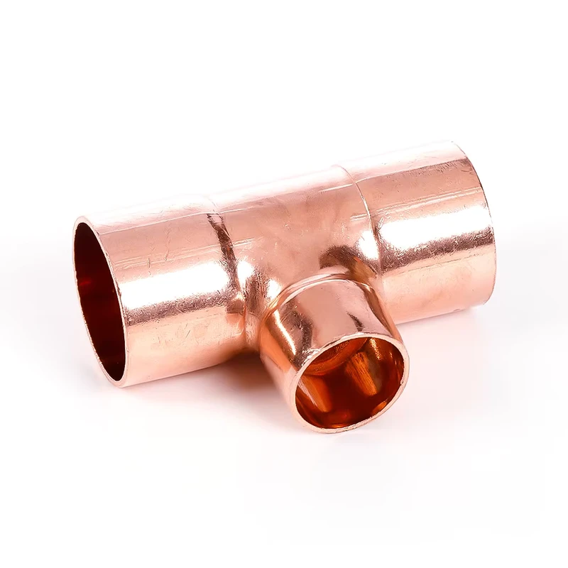 HVAC System Refrigeration Copper Tee Reducing Tee Reducer Tee Fitting 3 Way Copper Fittings Copper Pipe Fittings