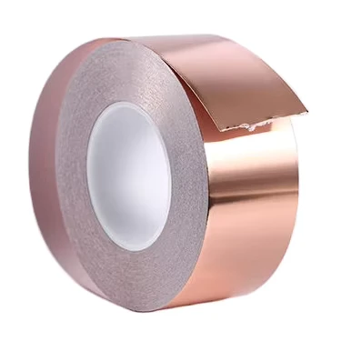 Heat Resistant Copper Foil Electrically Conductive Tape 0.05-0.125mm Single Acrylic Pressure Sensitive for Masking