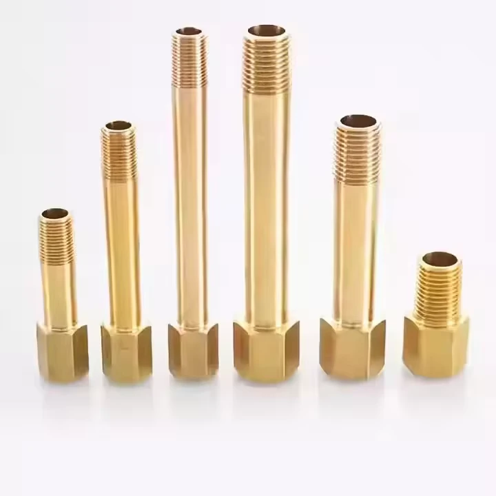 High Copper Brass Die Long Connector Nipple 1 8″ 1 4″ 3 8″ 1 2″ BSP Male Female Thread Adapter Polished High Pressure Corrosion