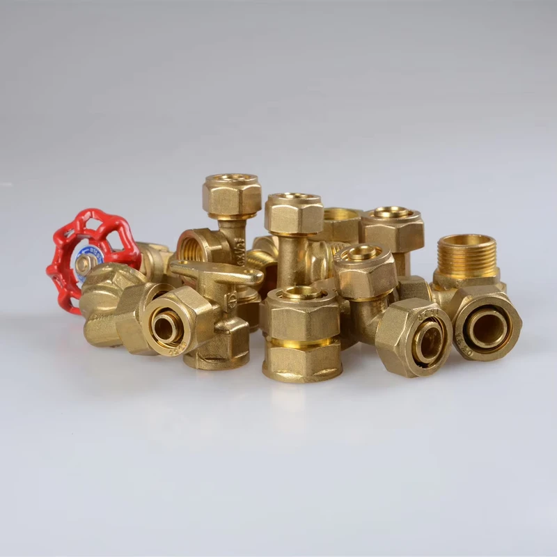 High Pressure Brass Cast PEX Pipe Fittings with Stainless Steel Copper Components Durable Brass Material