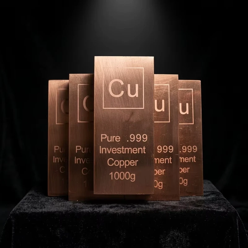 High Purity 99.9% Industrial Square Copper Basr Pure Copper Ingot With Punching Service For Investment