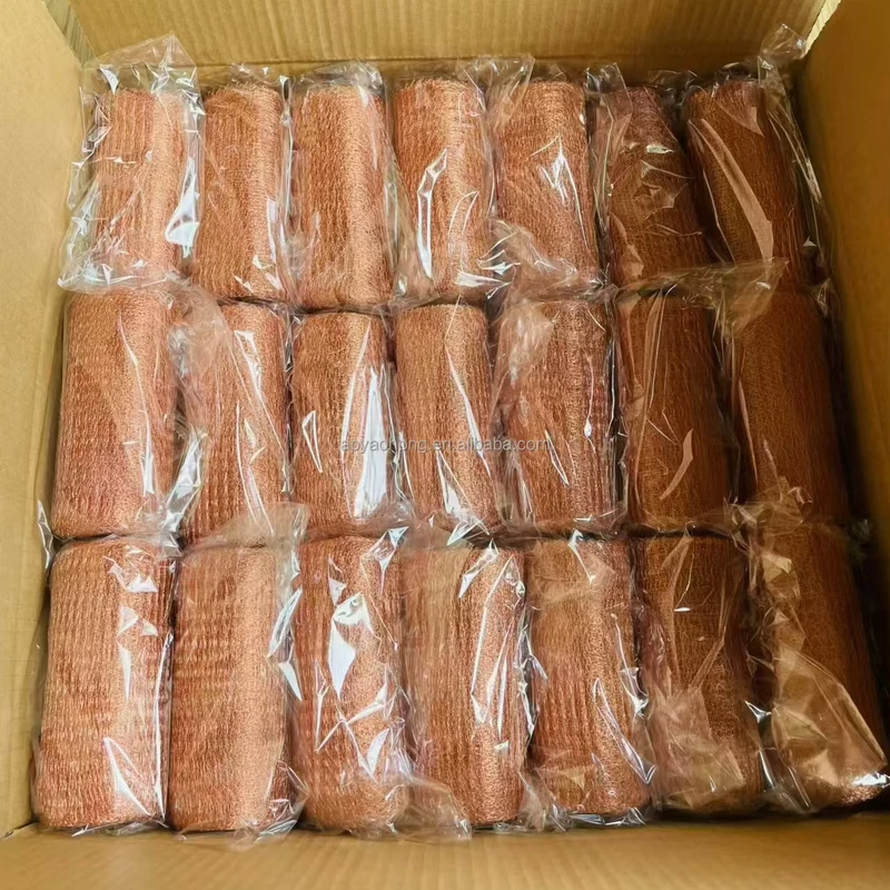 High Purity Copper Knitted Mesh Copper Wire Mesh for Industrial Filtration and Environmental Protection