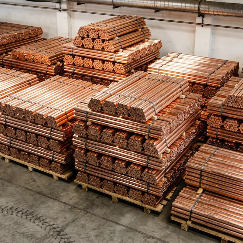High Purity Copper Rod 99.9% 99.95% 99.99% Cu Pure Copper Rod C11000 Architectural Decoration Material