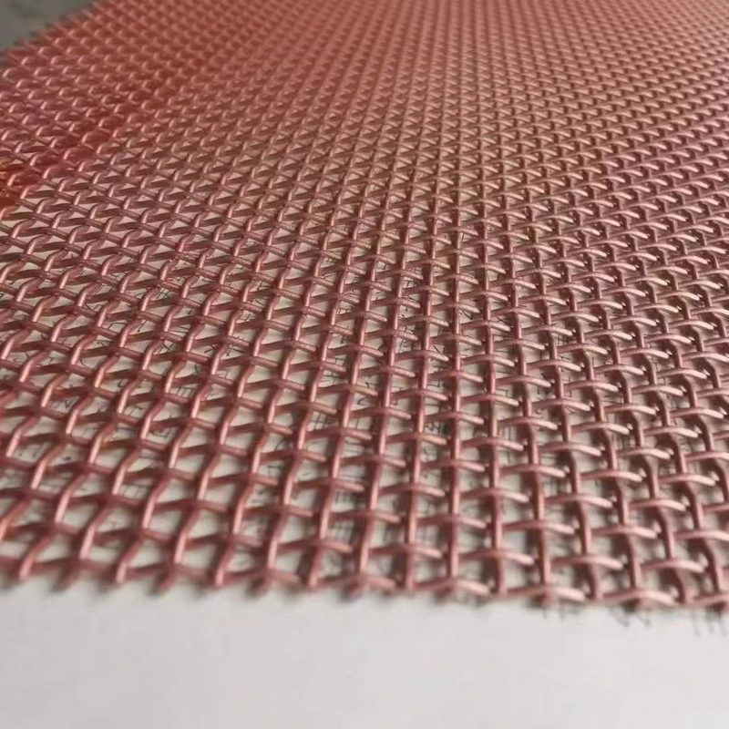High Purity Pure Copper Woven Fabric Copper Infused Woven Mesh Ultra Fine Copper Wire Mesh for EMI Shielding Filter