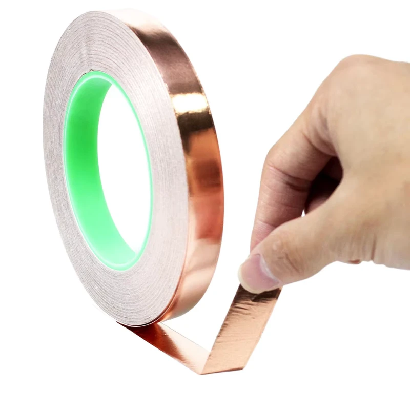 High Quality Double Guided Copper Foil Tape Stained Glass 10mm Conductive Antistatic Masking Adhesive Tape Dispenser
