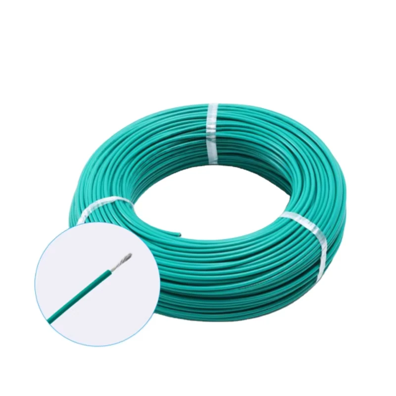 High-Temperature Insulated Single Tinned Copper Silicone Electrical Cable 2-14 AWG Flexible Heating Stranded Bare 20AWG 22AWG