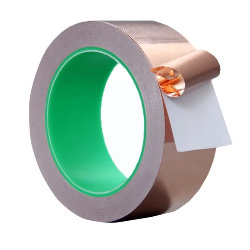 High Temperature Resistant Anti static Single sided Conductive Copper Foil Tape 30m*30mm Copper Tape