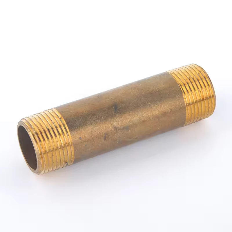 Lead-Free 1/8″ Yellow Brass Nipple High Pressure Seismic Resistance High/Low Temperature Resilience for Fuel Gas Water Oil