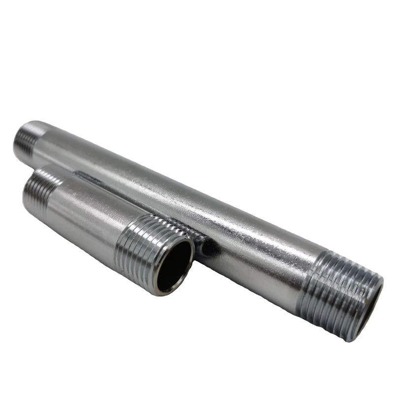 Lead Free Chrome Plated Yellow Brass Nipple 1/8″ Series Seismic Resistance High Low Temperature Resilience for Fuel Gas Water