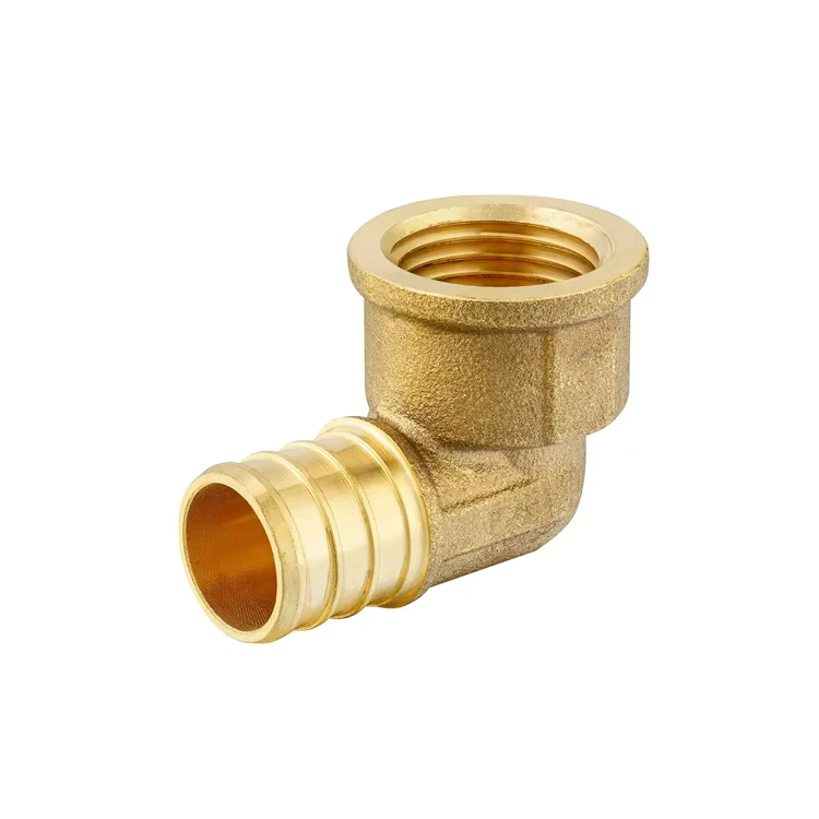 Lightweight F1807 X FPT Brass Copper Plated Forged Elbow Lead Free Pipe Fittings Tube Connector Pro Press