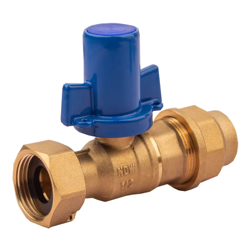 Lockable Handle Full Port Manual Plumbing Fittings Water Gas Flow Control High Temperature DN15 NPT BSP Brass Ball Valve