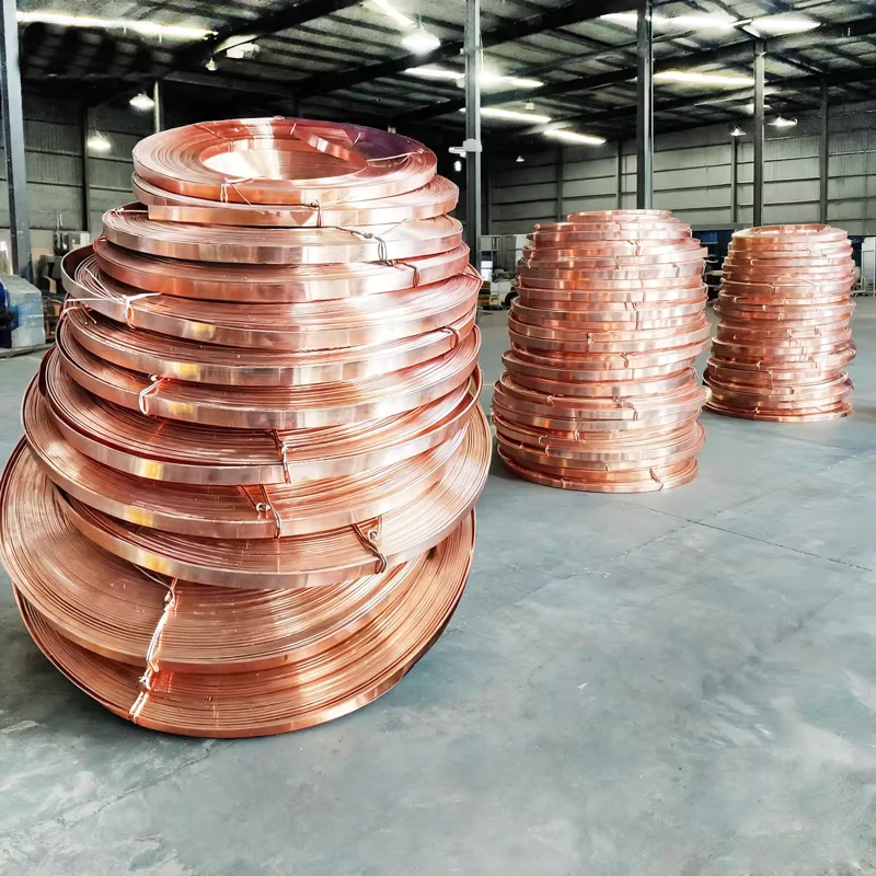 Low Price Grounding System Copper Earthing Bare Bar Pure Copper Tape Bare Copper Strip