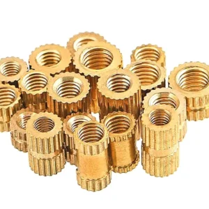 M2 to M10 Metric Thread Brass Injection Molding Embedded Knurl Nutsert Pure Copper Solid Brass Insert Nut Variety Sizes